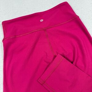 Lululemon Wunder Under Crop Leggings Berry Pink Yoga Pants Womens Size 4
